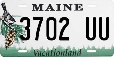 ME license plate 3702UU