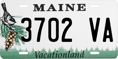 ME license plate 3702VA