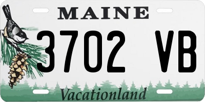 ME license plate 3702VB