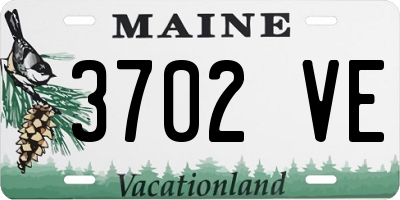 ME license plate 3702VE