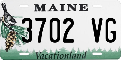 ME license plate 3702VG