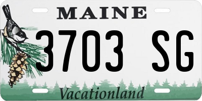 ME license plate 3703SG