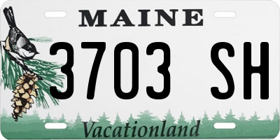 ME license plate 3703SH