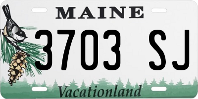 ME license plate 3703SJ