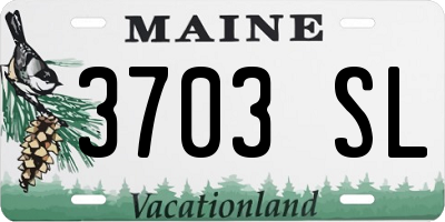 ME license plate 3703SL
