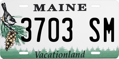 ME license plate 3703SM