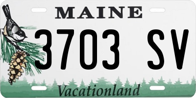 ME license plate 3703SV