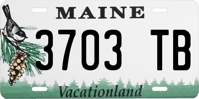 ME license plate 3703TB