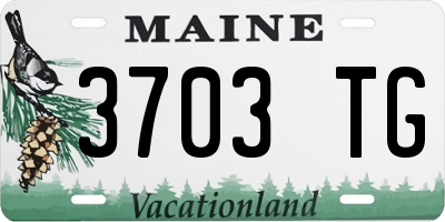 ME license plate 3703TG