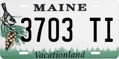 ME license plate 3703TI
