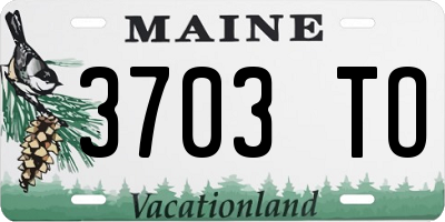 ME license plate 3703TO