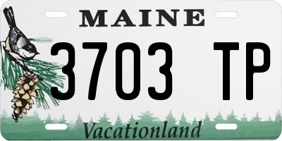 ME license plate 3703TP