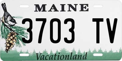 ME license plate 3703TV