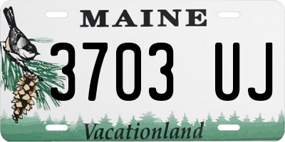 ME license plate 3703UJ
