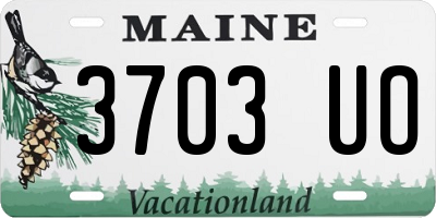ME license plate 3703UO