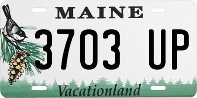 ME license plate 3703UP