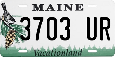 ME license plate 3703UR