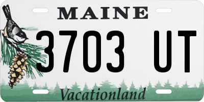 ME license plate 3703UT