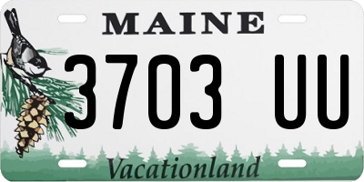 ME license plate 3703UU