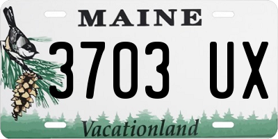 ME license plate 3703UX