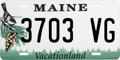 ME license plate 3703VG