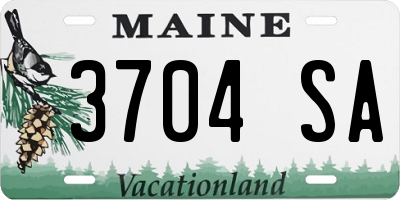 ME license plate 3704SA