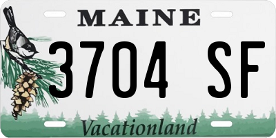 ME license plate 3704SF