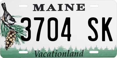 ME license plate 3704SK