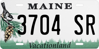 ME license plate 3704SR