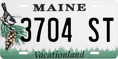 ME license plate 3704ST