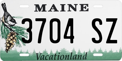 ME license plate 3704SZ