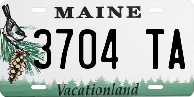 ME license plate 3704TA