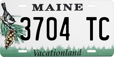 ME license plate 3704TC