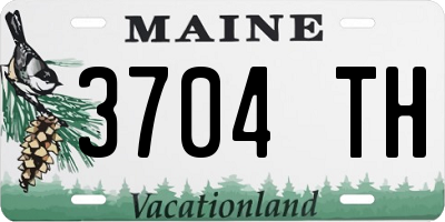 ME license plate 3704TH