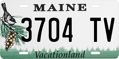 ME license plate 3704TV