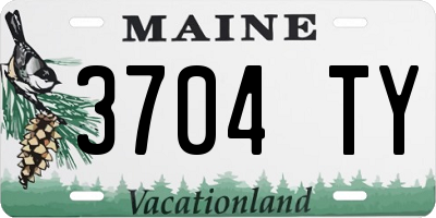 ME license plate 3704TY