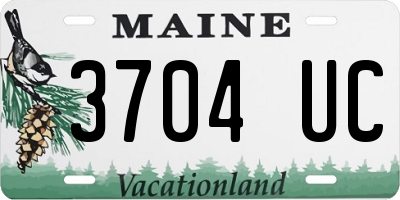 ME license plate 3704UC