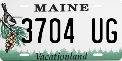 ME license plate 3704UG