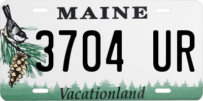 ME license plate 3704UR