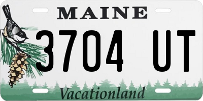 ME license plate 3704UT