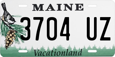 ME license plate 3704UZ