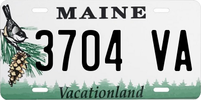 ME license plate 3704VA