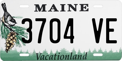 ME license plate 3704VE