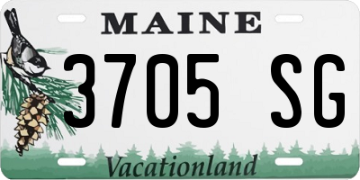 ME license plate 3705SG