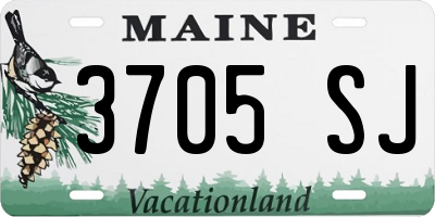ME license plate 3705SJ