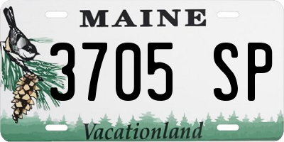 ME license plate 3705SP