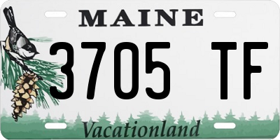 ME license plate 3705TF
