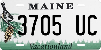 ME license plate 3705UC
