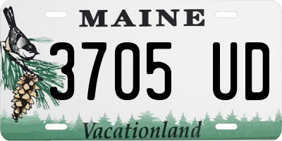 ME license plate 3705UD