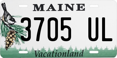 ME license plate 3705UL